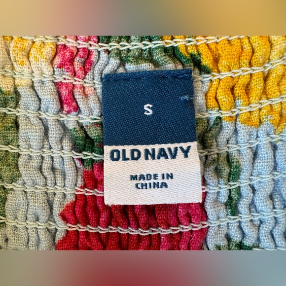 Old Navy MultiFloral Tie-Shoulder Cropped Twist-Front Jumpsuit Linen Blend - Picture 14 of 16